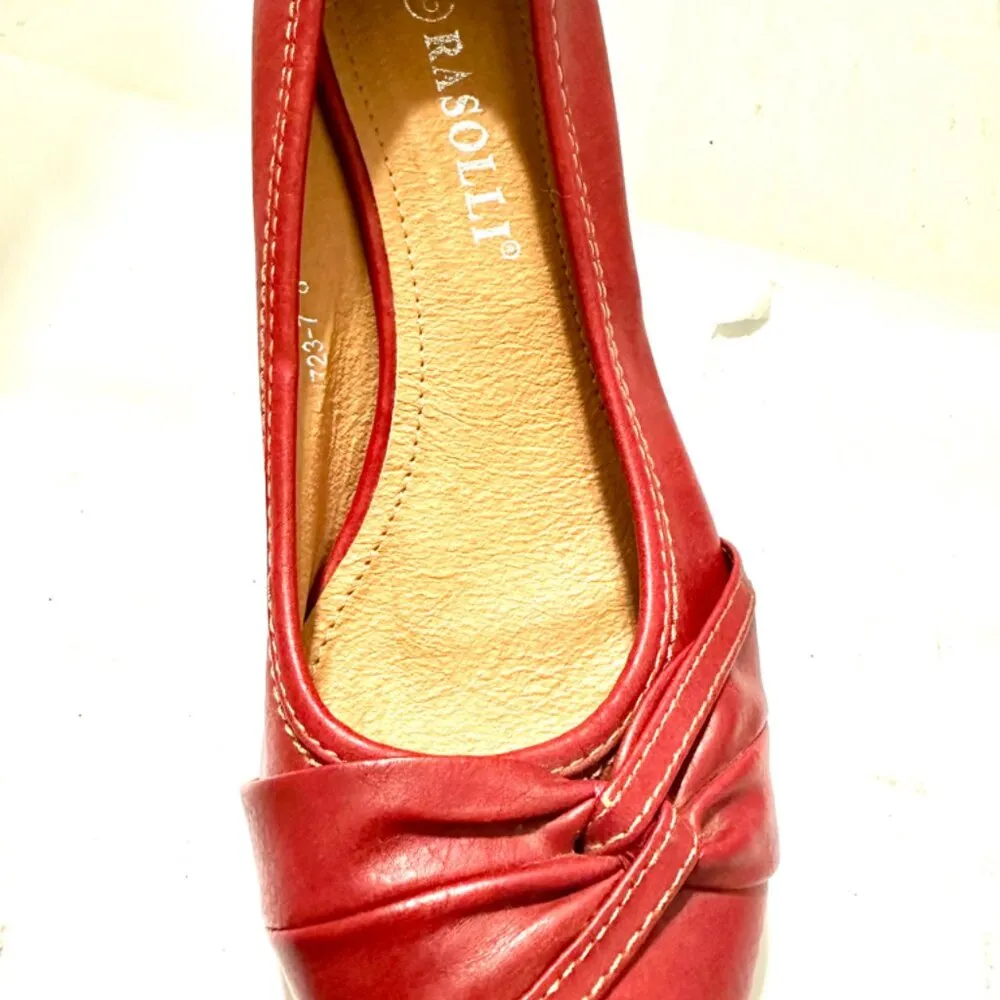 Rasolli Women’s Burgundy Platform slipons size 8 Red - Image 7