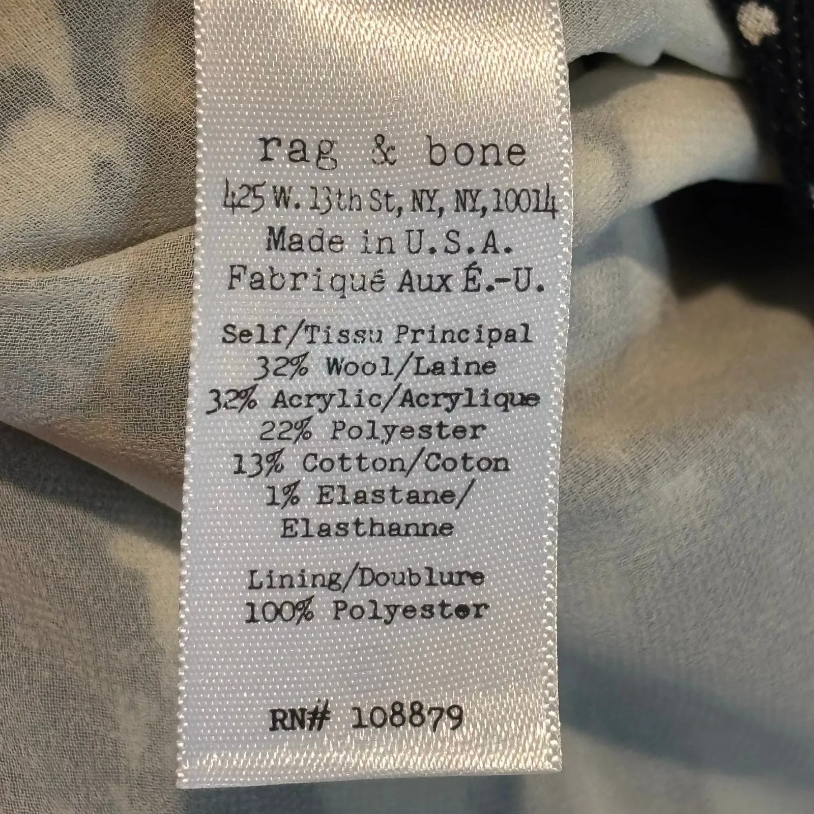 Rag & Bone Gracie Sleeveless Abstract Cream & Black Knee Length Dress - size 2 - Image 5