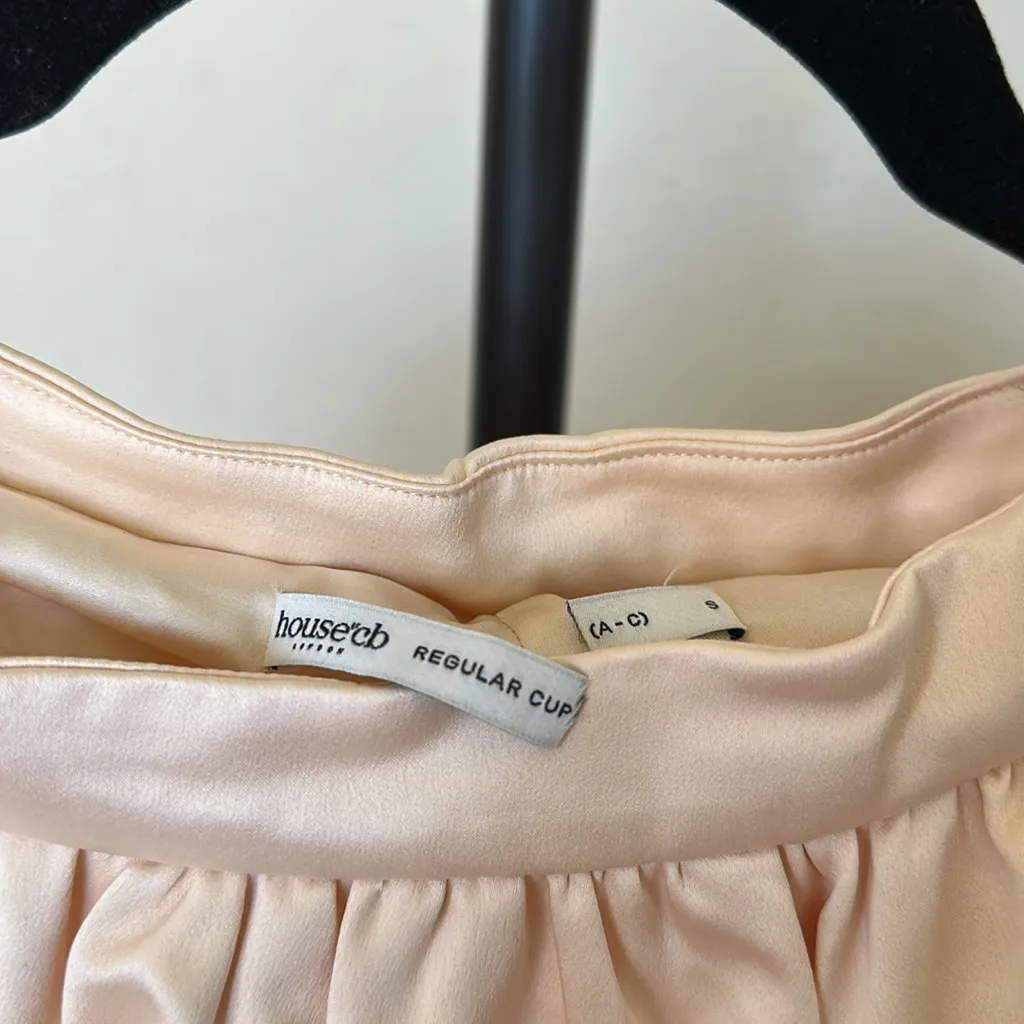 House of cb 'Perfect'‎ Peach Satin Corset and Skirt NWOT size S - Image 10