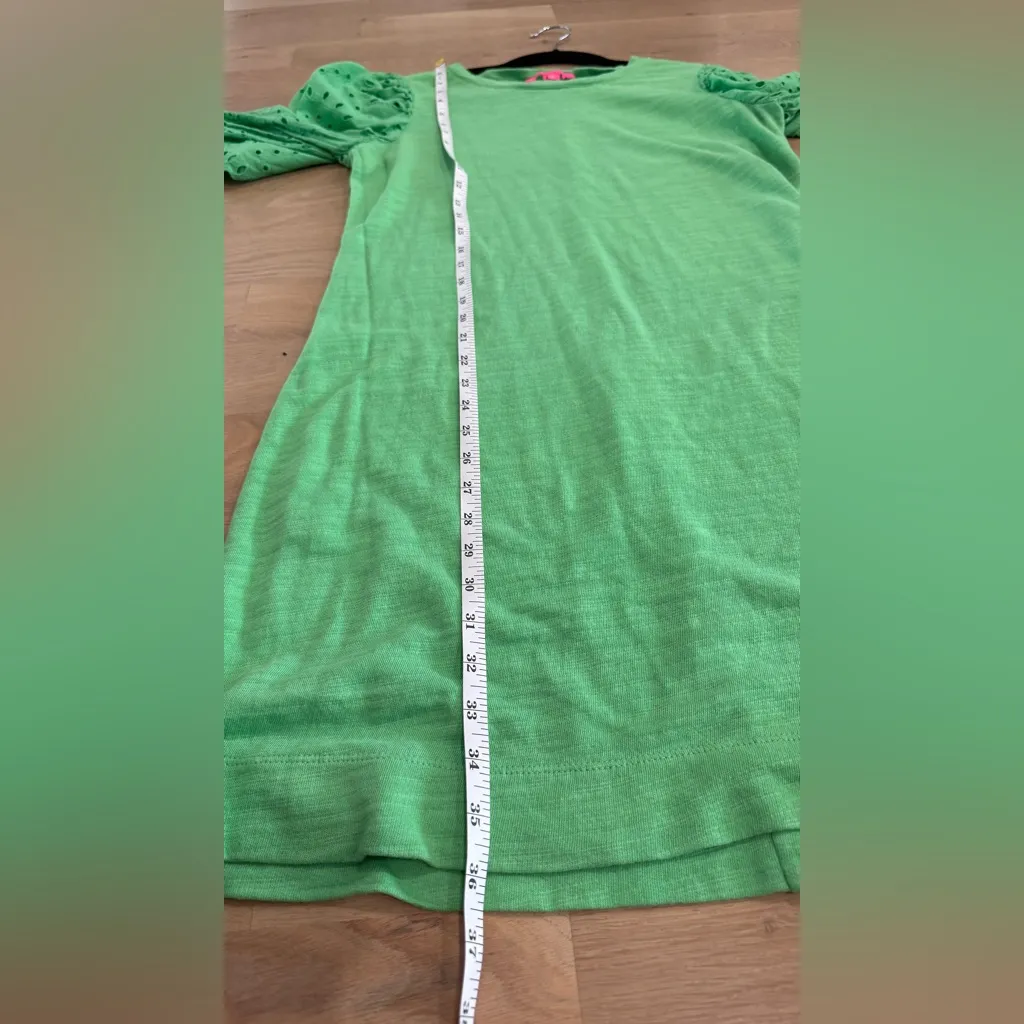 Lilly Pulitzer Jasona dress Cabana Green eyelet sleeves size medium - Image 10