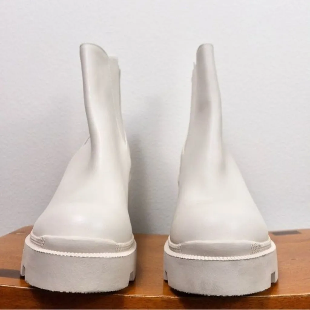 NEW Steve Madden Roxie Chelsea Heel Boot 11 Bone Leather Chunky Lug Sole - Image 11