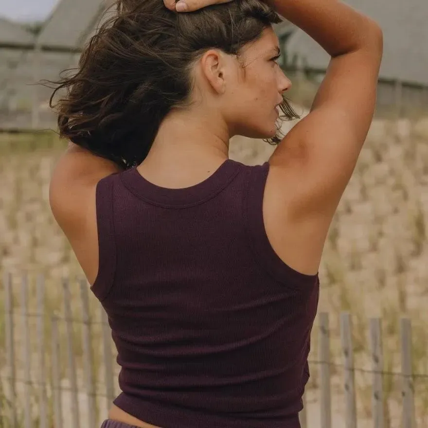 Daily Drills Purple Ribbed Logo Tank Size M/L - Image 2