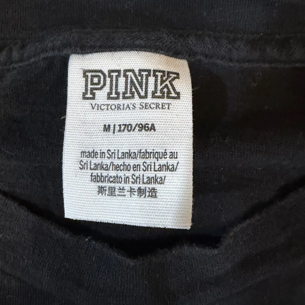 PINK Victoria's Secret Black Long Sleeve Tee - Image 3