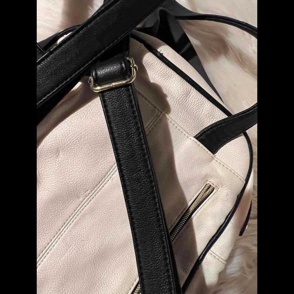 Betsey Johnson Chic Quilted Backpack with Bow Accent and Gold Beading - Image 7