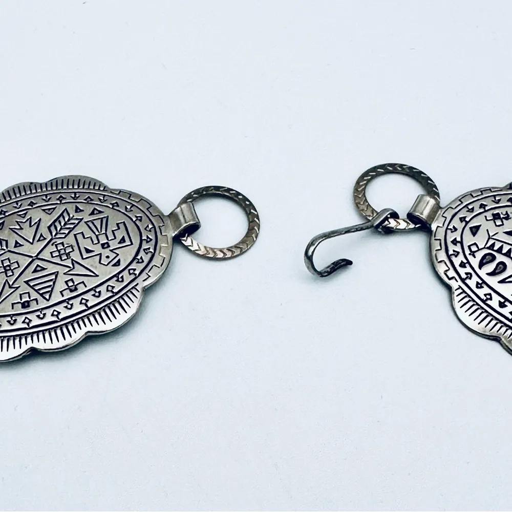 S.W. Concho Style Silver Link Belt Western Vibes - Image 13