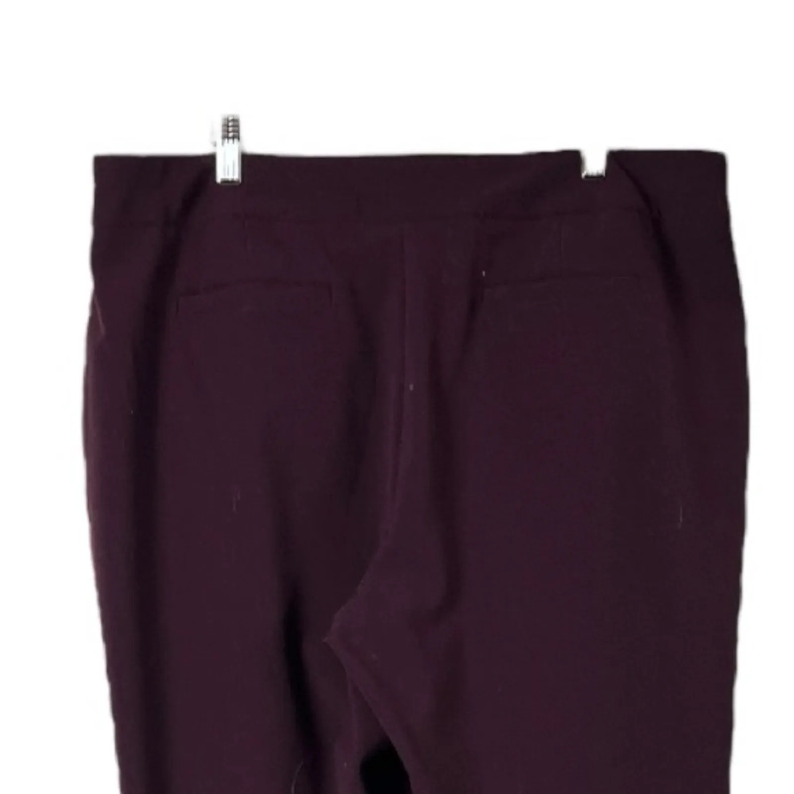 Roz & Ali Dressbarn Trousers Slimming Mid Rise Pants Burgundy Women’s Size 16 - Image 8