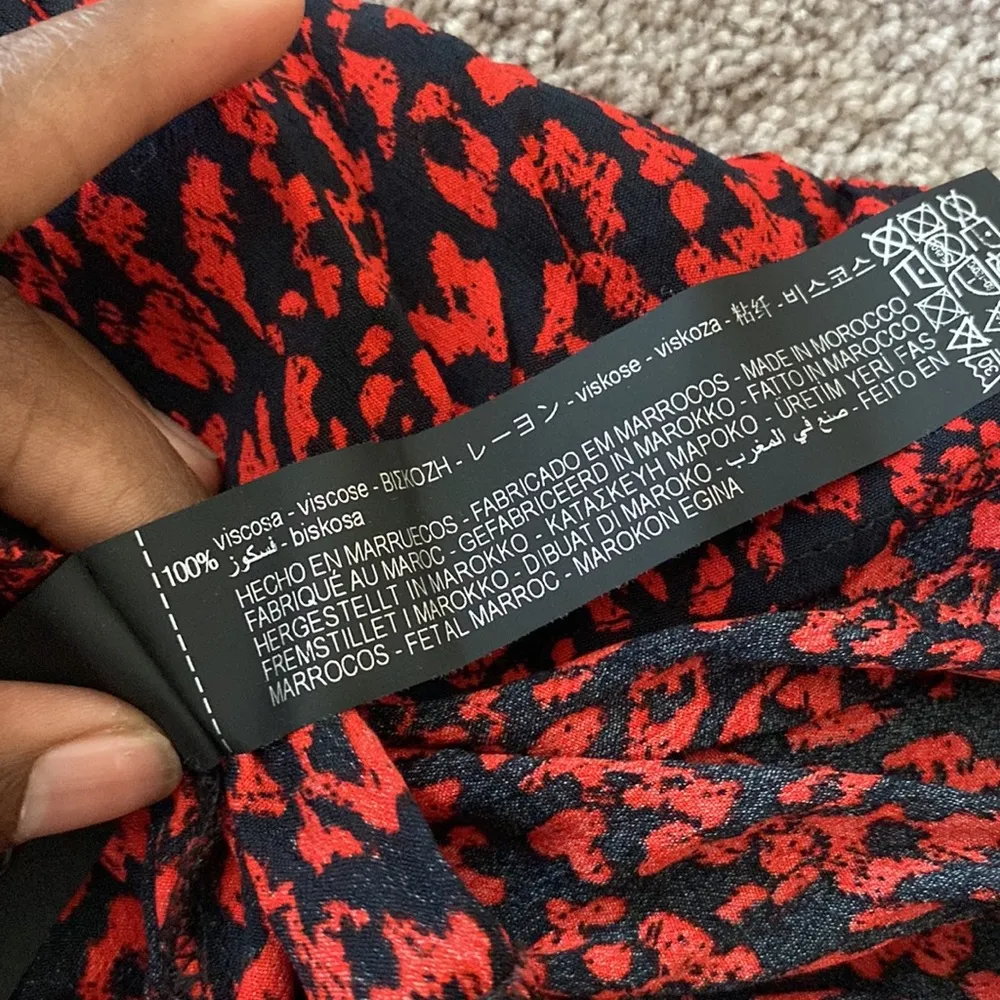 Zara Red/Black Dress SIZE M - Image 6