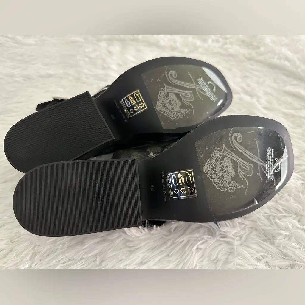 New Free People Follow Your Own Path Platform Sandals Daisy Print sz 40‎ - Image 7