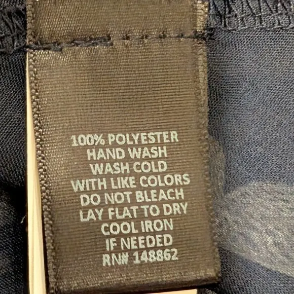 Torrid Navy Cream Floral Sheer Hi Low Babydoll Flowy Blouse Top Shirt - Image 3