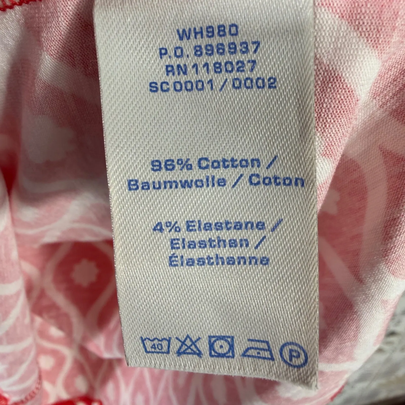 Boden Lola Jersey 2R Wrap Dress Stretch Cotton Cap Sleeve Midi Red White Print Size 2 - Image 12