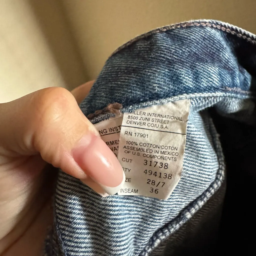 Vintage 80s Rockies Denim Stars &‎ Stripes Jeans Size 5 Tall Blue - Image 6