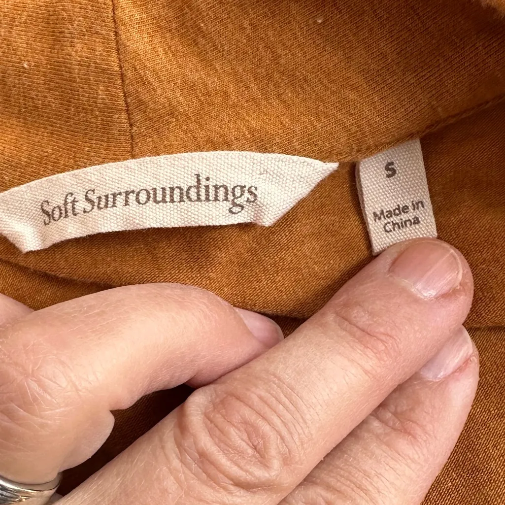 Soft Surroundings Athena Maxi Tank Dress Cotton Modal Blend Honey Gold Small - Image 6