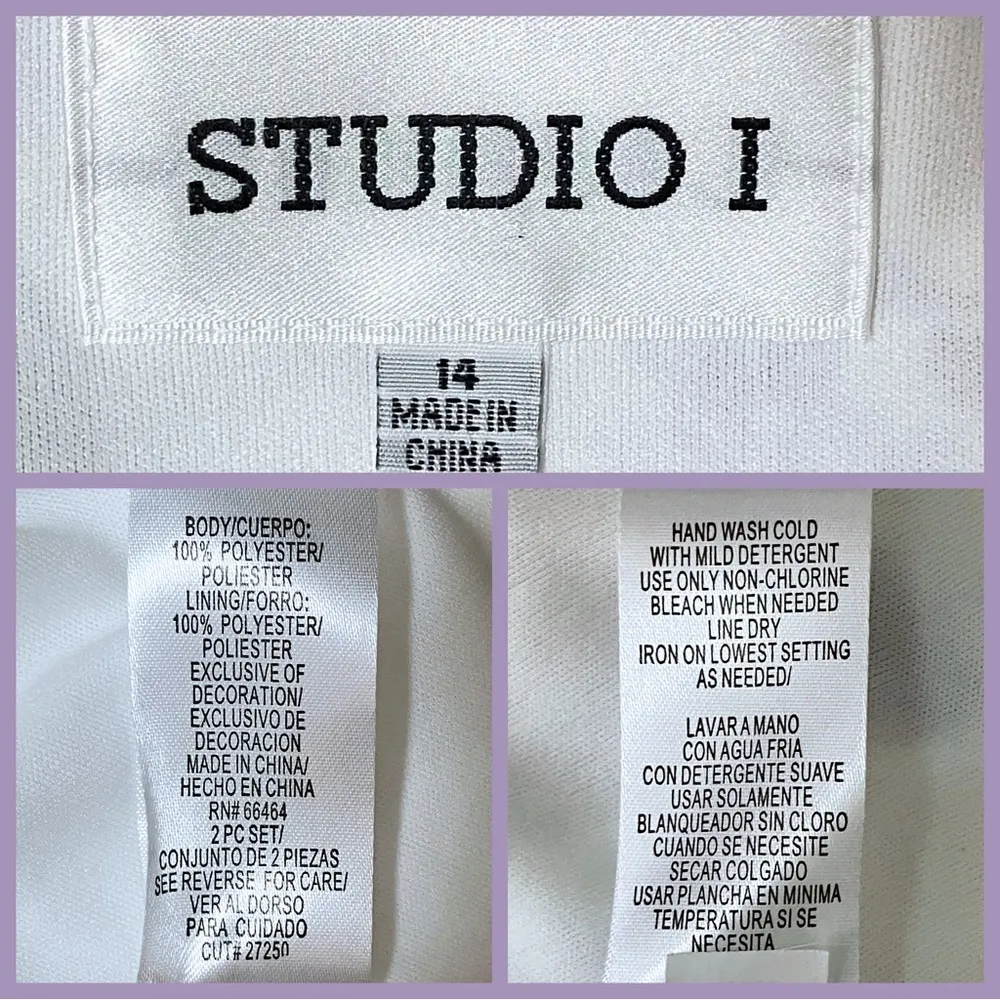 Vintage 90s Y2K White Purple Floral Butterfly Fairycore Top Large Easter Pastel - Image 11