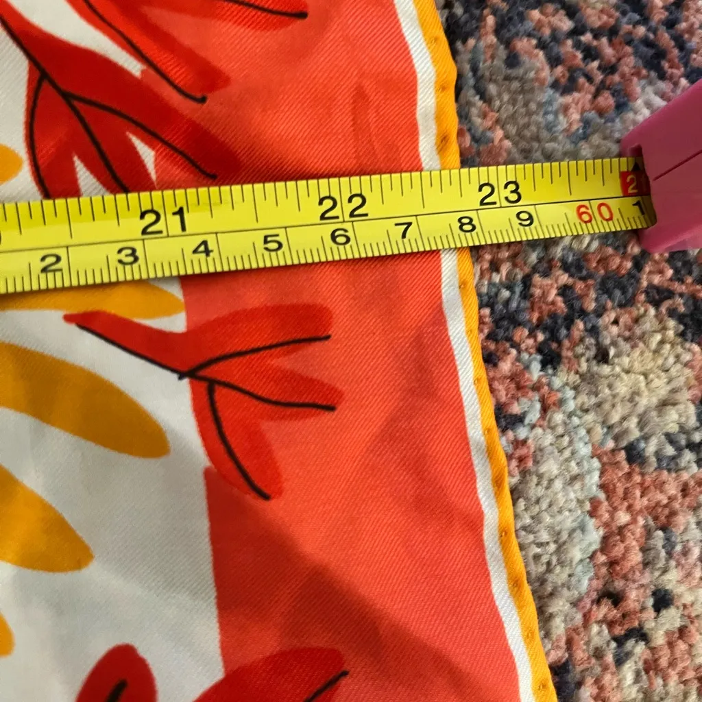 Vintage Vera Silk Blend Scarf Red - Image 6