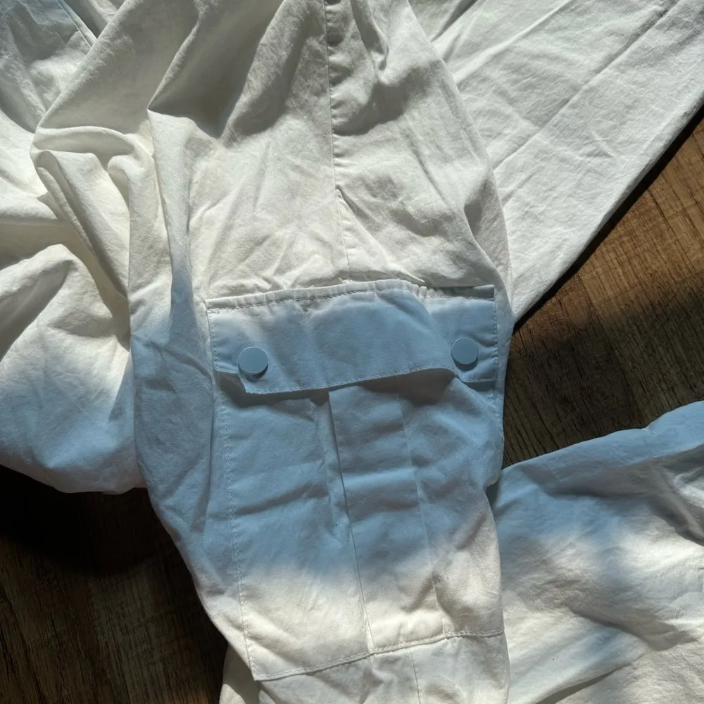 PRINCESS POLLY Lista Elastic Waist Pocket Pants White - Image 7