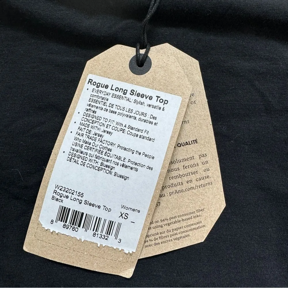PRANA Rogue Long Sleeve Weekly Size X-Small NWT - Image 4