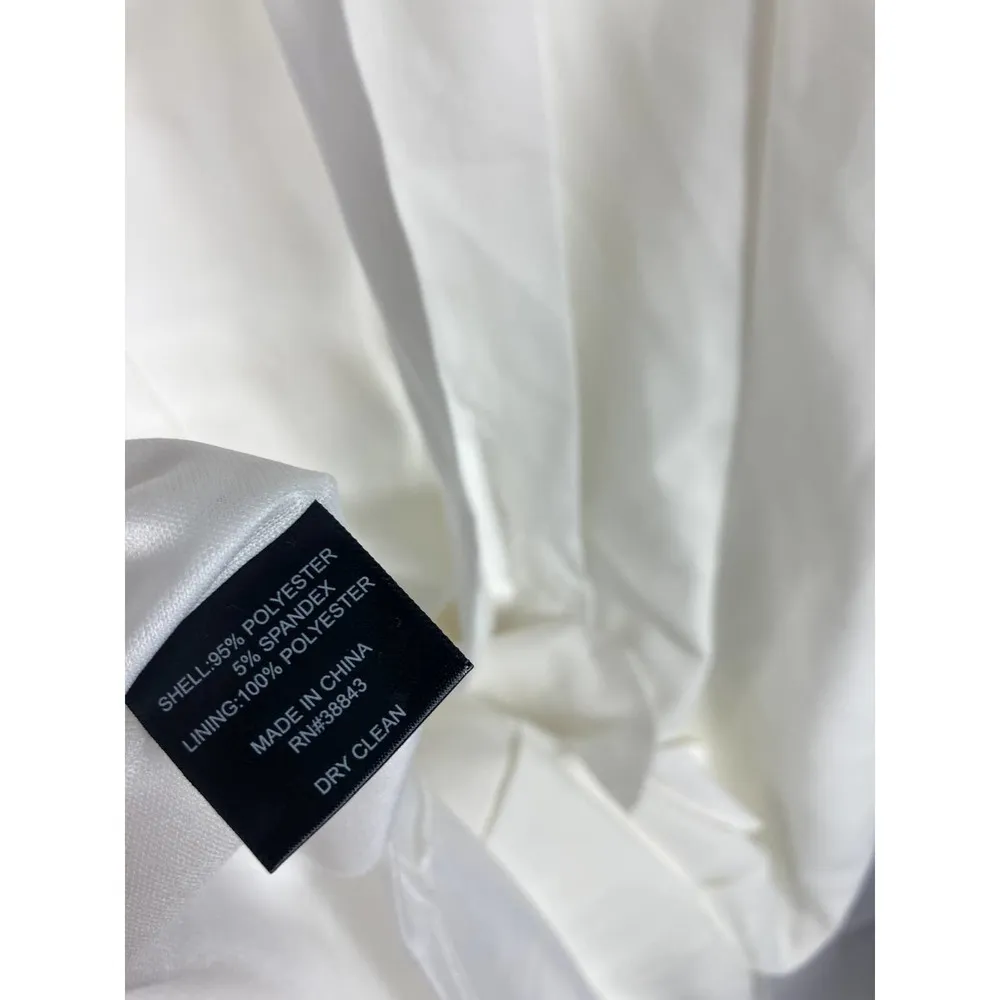 Sam Edelman Bow Back Sheath Dress White Sleeveless size 10 - Image 8