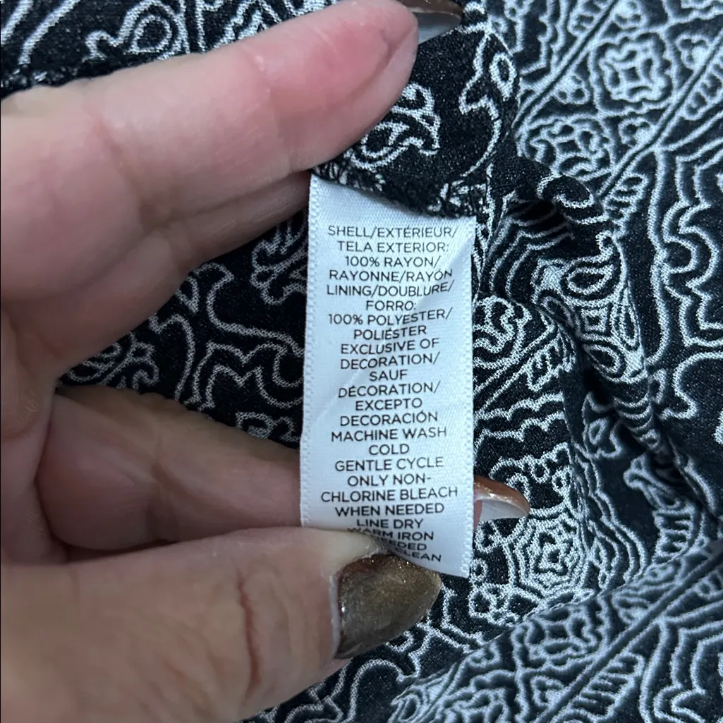 Loft Pom Pom Trim Maxi Dress Black White - Image 9