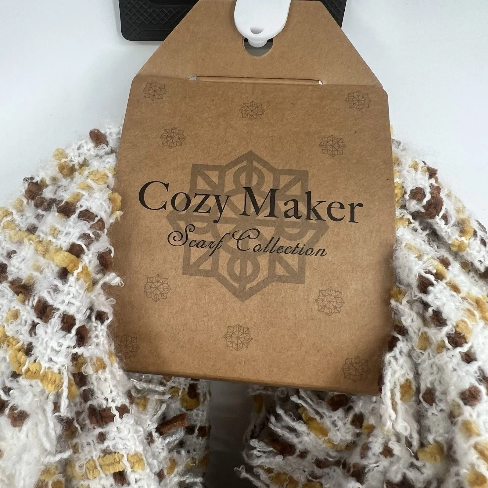 NWT Cozy Maker Infinity Circle Loop Scarf Plaid Fall Colors Tweed Cabin Vacation - Image 3