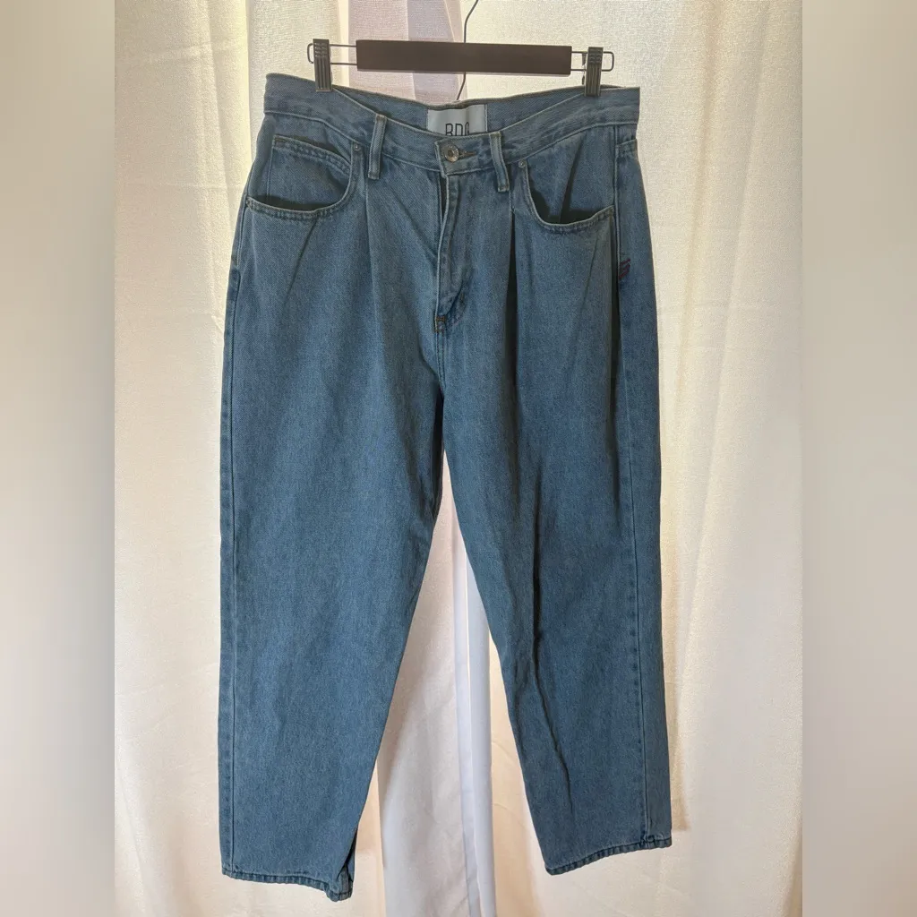 BDG Rey Pleated Wide Leg High Waist Jeans Urban Outfitters Size 32 14 EUC‎ - Image 2