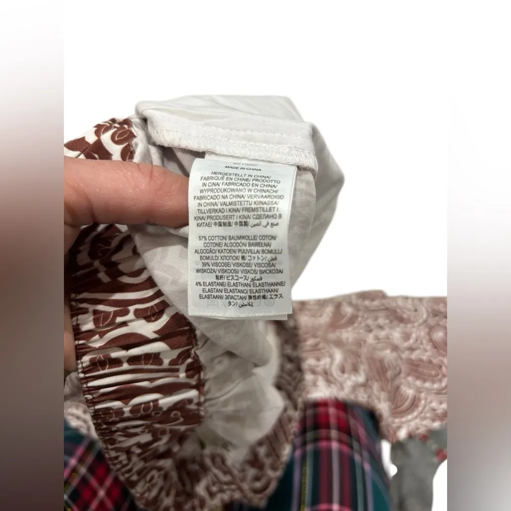 NWOT Boden Pull On Ankle Trousers Red Oak Summer Paisley Brown White Straight 10 - Image 13