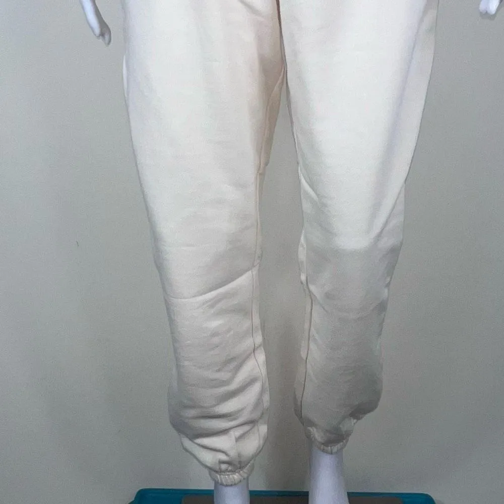 WeWoreWhat Solid Sweat Pants in Off White (L) - Image 3