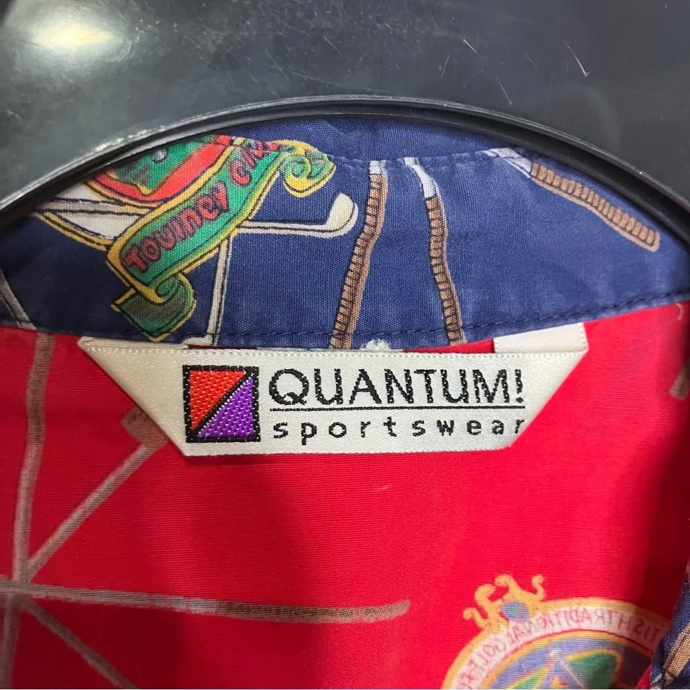 Vintage Quantum sportswear polo shirt size medium‎ White - Image 3