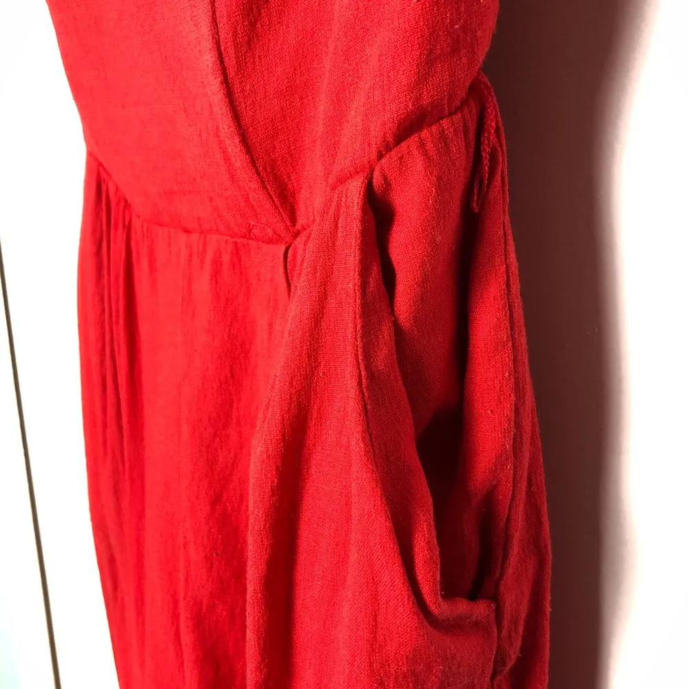 Lulumari Strapless Jumpsuit Red and Black - Image 4
