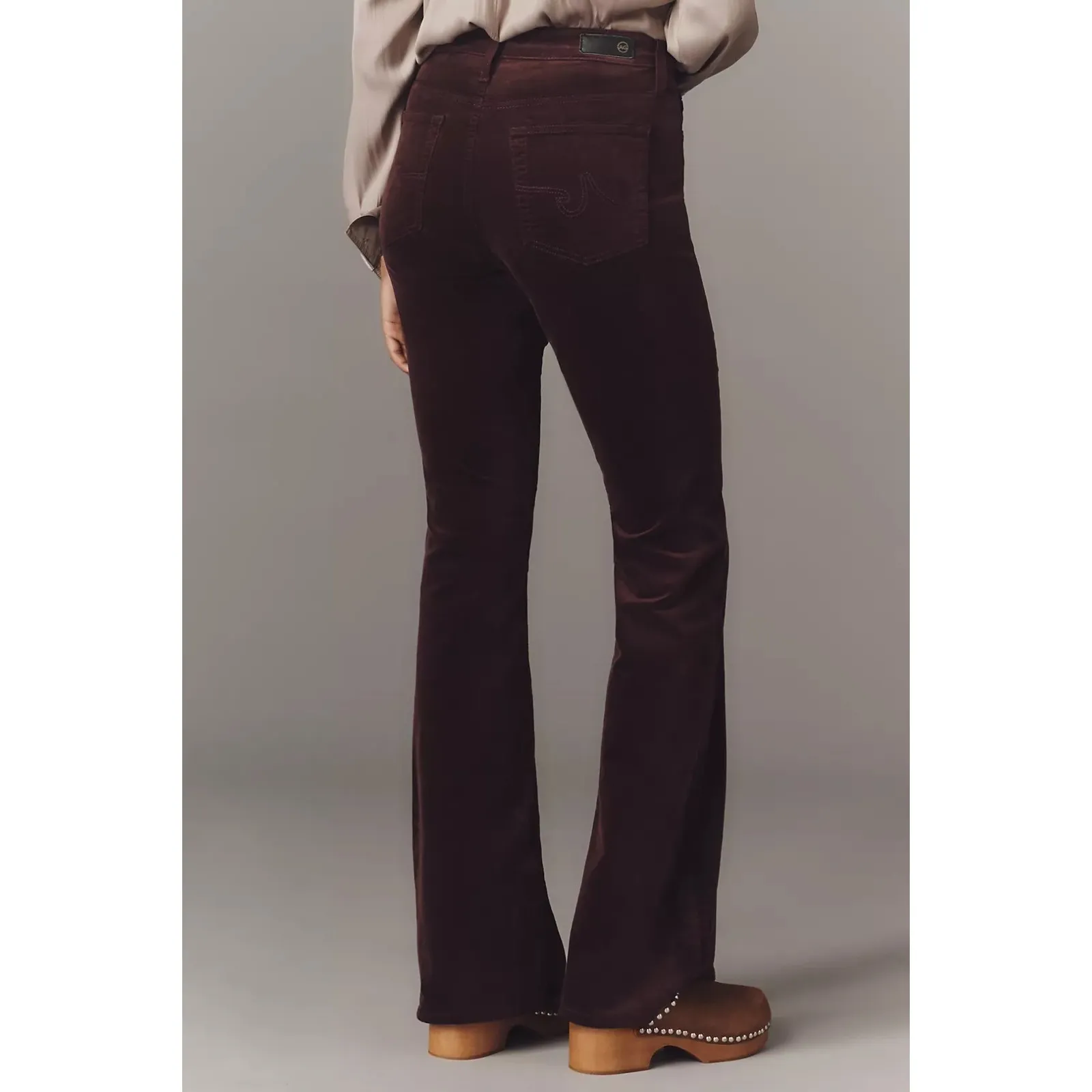 AG Jeans 32x32 Winery Farrah Boot Cut High Rise Velvet Adriano Goldschmied NWT - Image 4