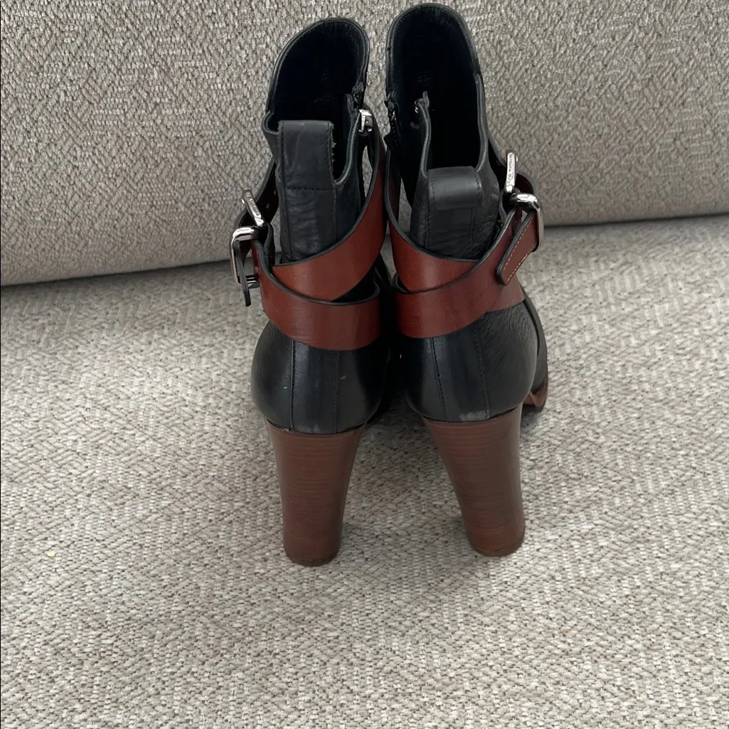 Barbara Bui French Designer Black and Brown Women's chunk Boots Size 7.5 - Image 10