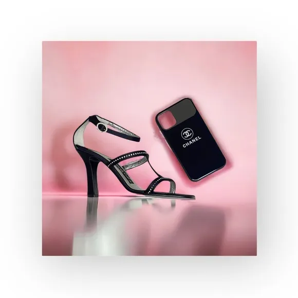 new Kenneth Cole ★ Evening Star Rhinestone Embellished Sandal ★ Black Satin ★ 8M - Image 2