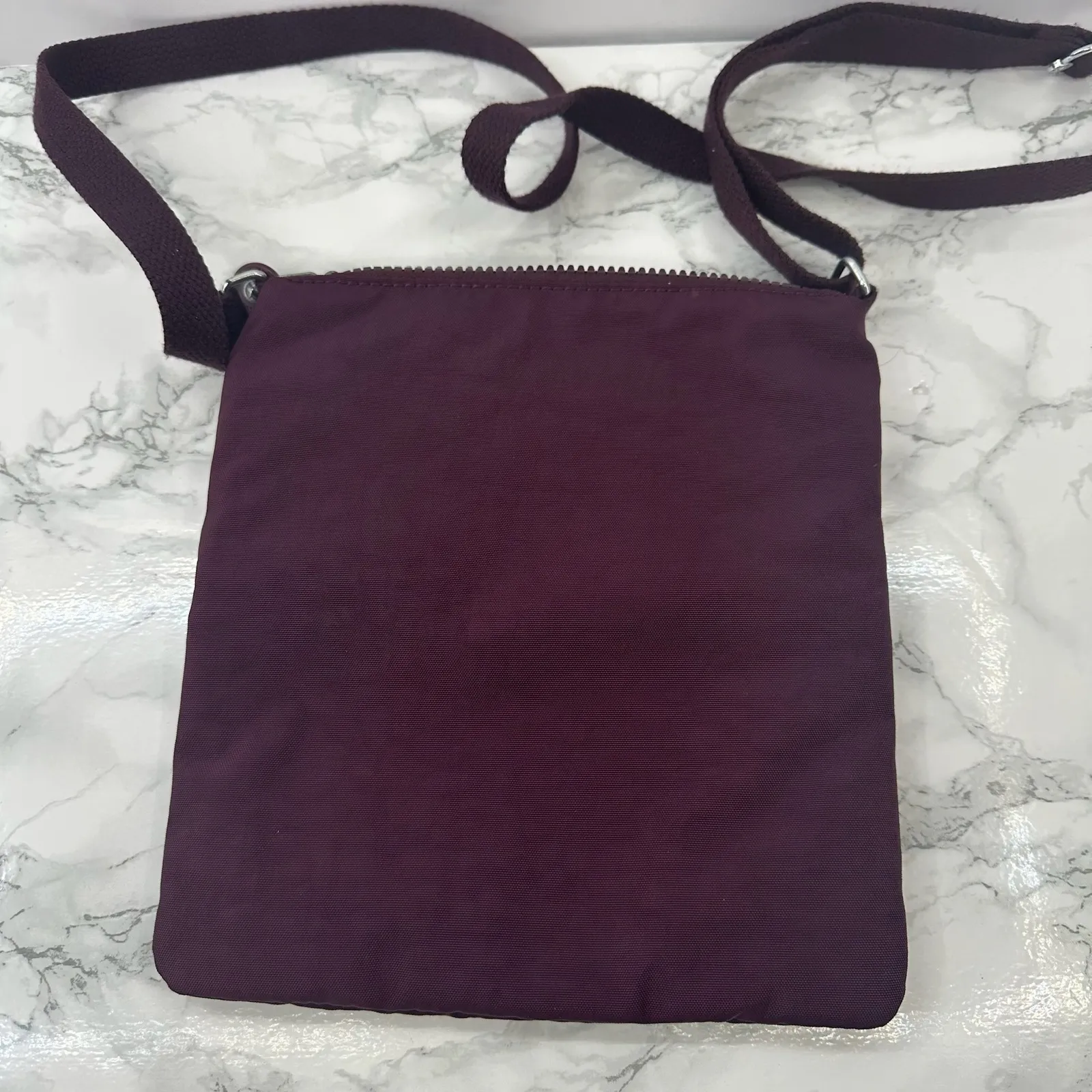 Kipling Crossbody Eggplant‎ Purple Multiple Pockets Adjustable Strap - Image 2