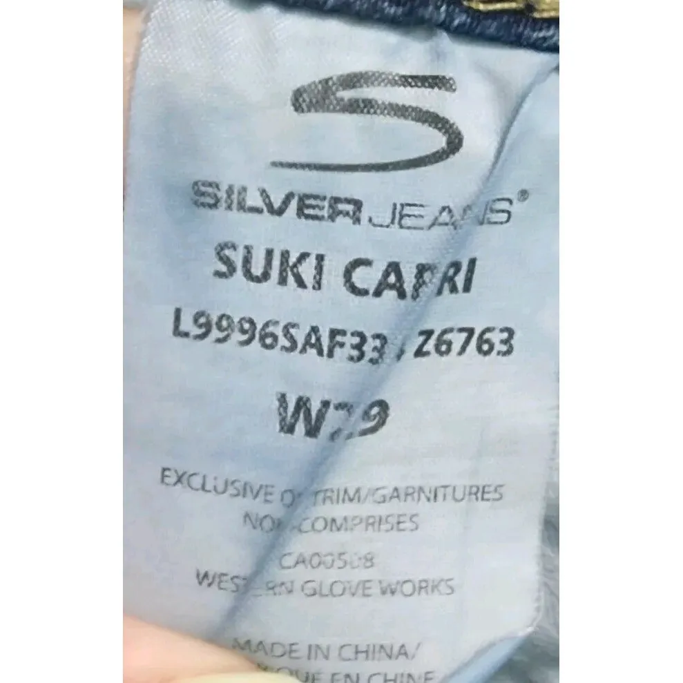 Silver Jeans Womens Size 29 Suki Surplus Low Bootcut Jean Dark Blue - Image 6