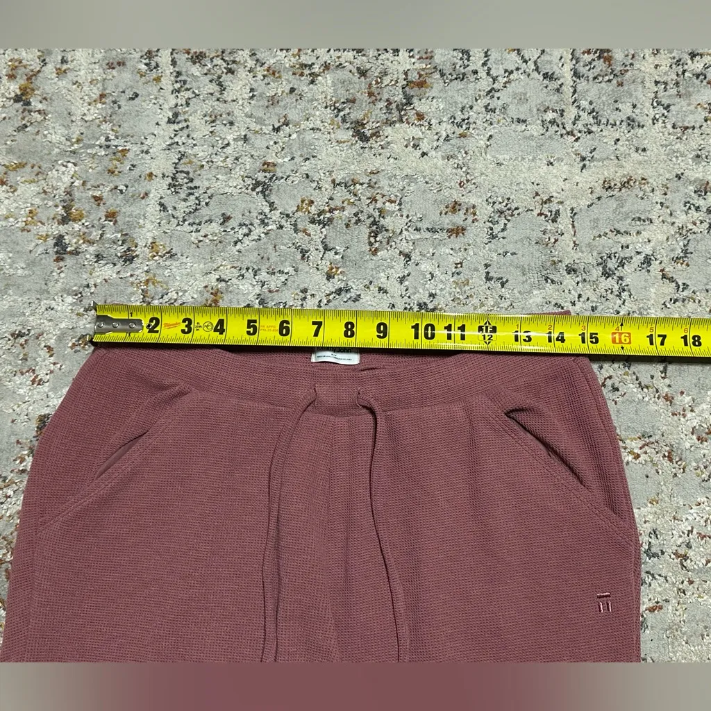 TOMMY JOHN Waffle knit joggers size Medium pink mauve - Image 4