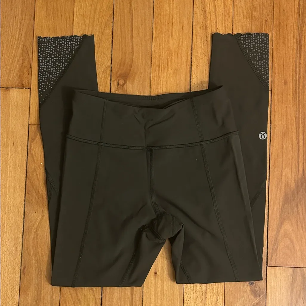 Lululemon Olive Green Tight Stuff Leggings - Image 4