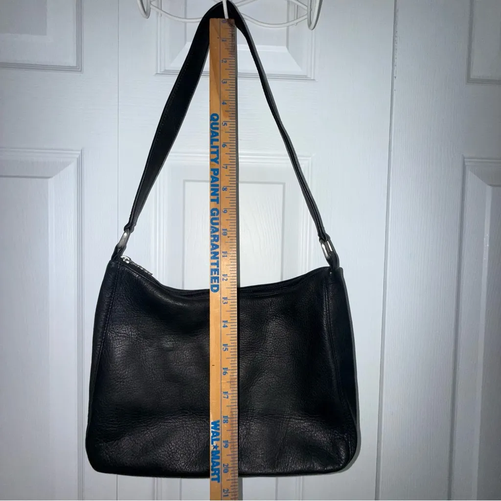 American Angel‎ Vintage Elegant Black Soft Leather Shoulder Bag purse like new - Image 14