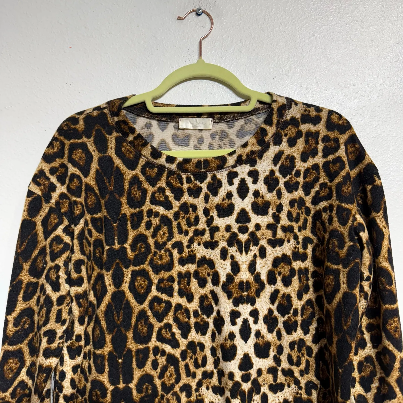 Altar'd State Tan Leopard Print Top Sz S - Image 3