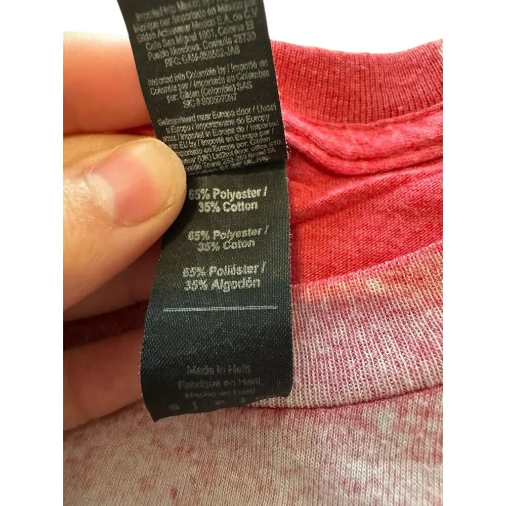 Wallen Combs ‘20 Bleached Graphic Tee Small Red Country Music Shirt Anvil USA - Image 5