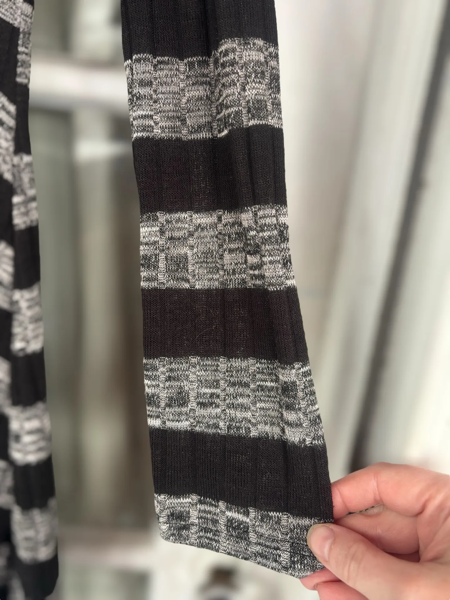 Charlotte Russe Womens Small Black & Gray Striped Mockneck Sweater Dress Elegant - Image 6