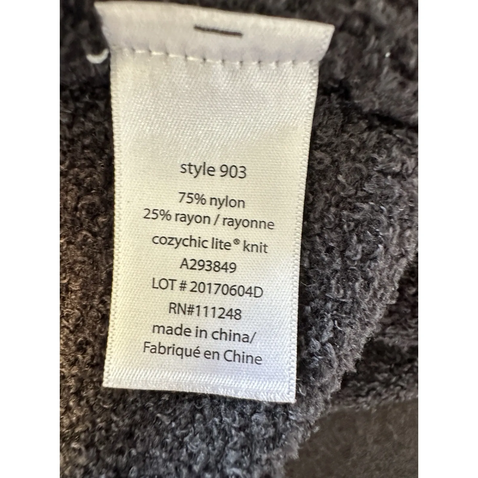 Barefoot Dreams CozyChic Lite Circle Cardigan Medium‎ Black Sweater - Image 6