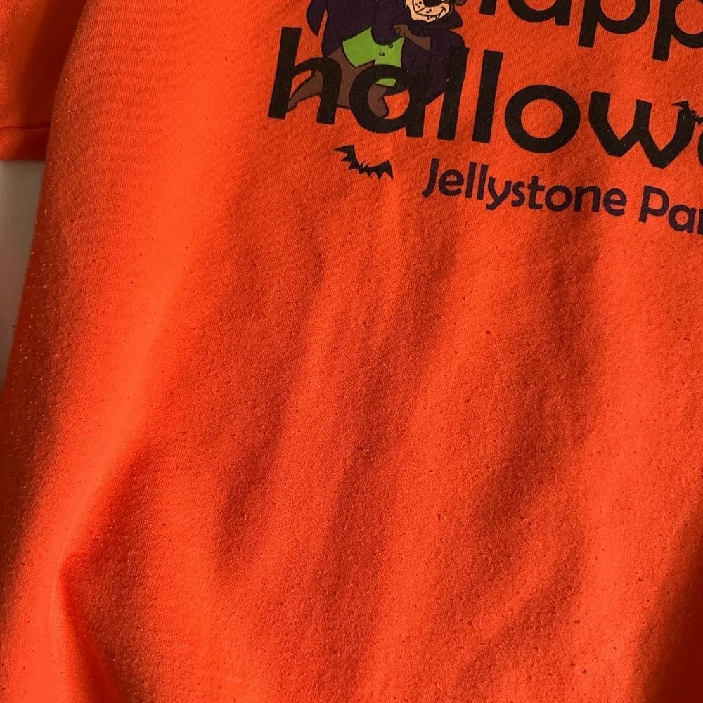Vintage Happy Halloween Yogi Bear Jellystone Park Crewneck Sweatshirt Orange Size M - Image 6