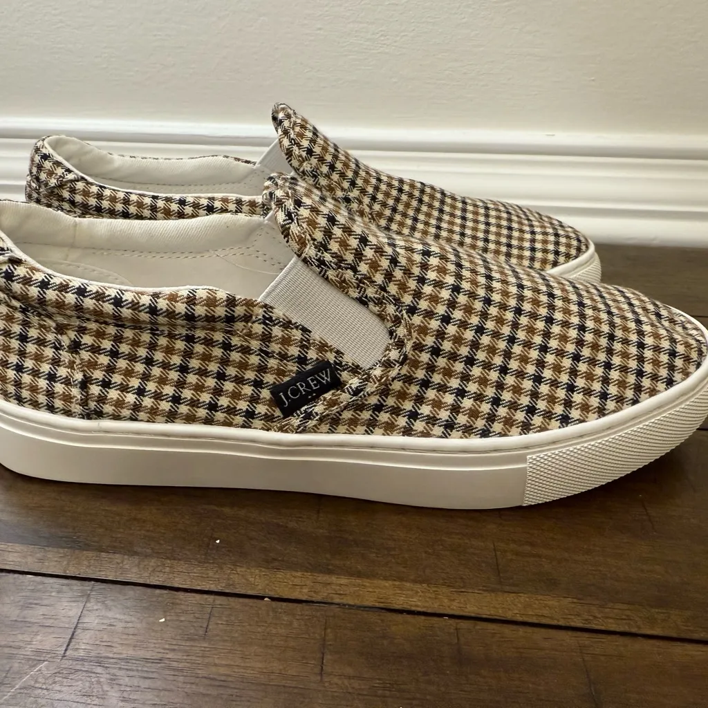 J. Crew Women’s Plaid slip-on sneakers Sz 7 - Image 6