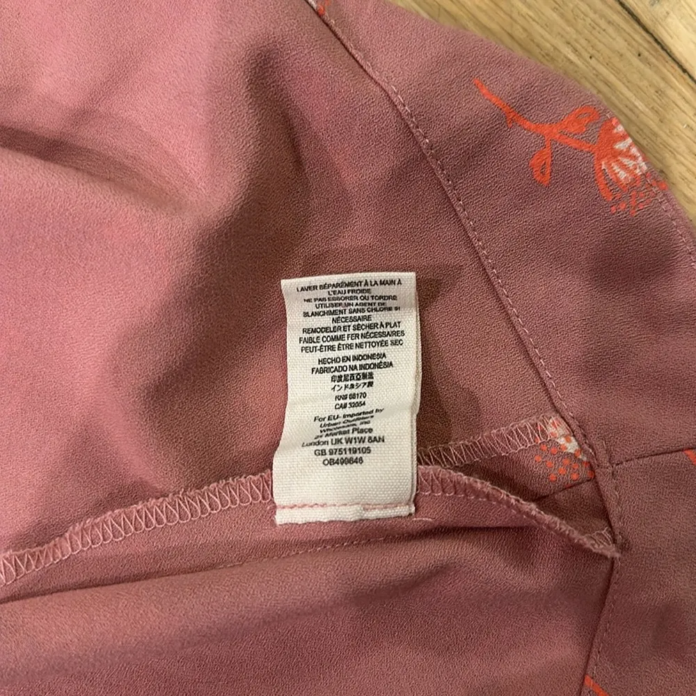 Free People Mauve Criss Cross Tie Back Floral Dress - Image 9