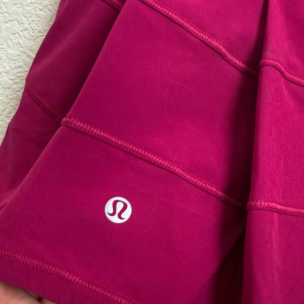 LULULEMON Pace Rival Skirt 4-Way Stretch Deep Fuchsia Size 2 - Image 6