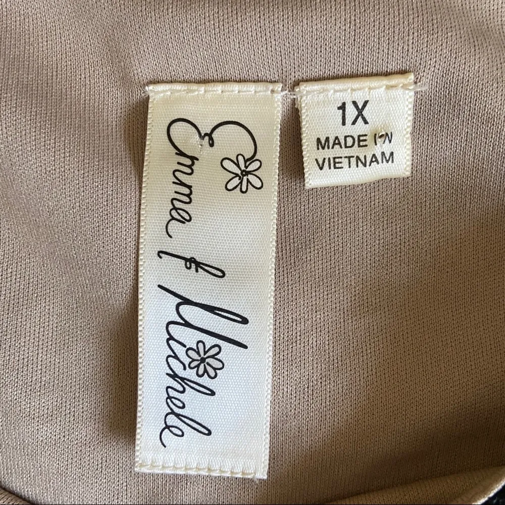 Emma & Michele Women Black Casual Dress 1X Plus - Image 7