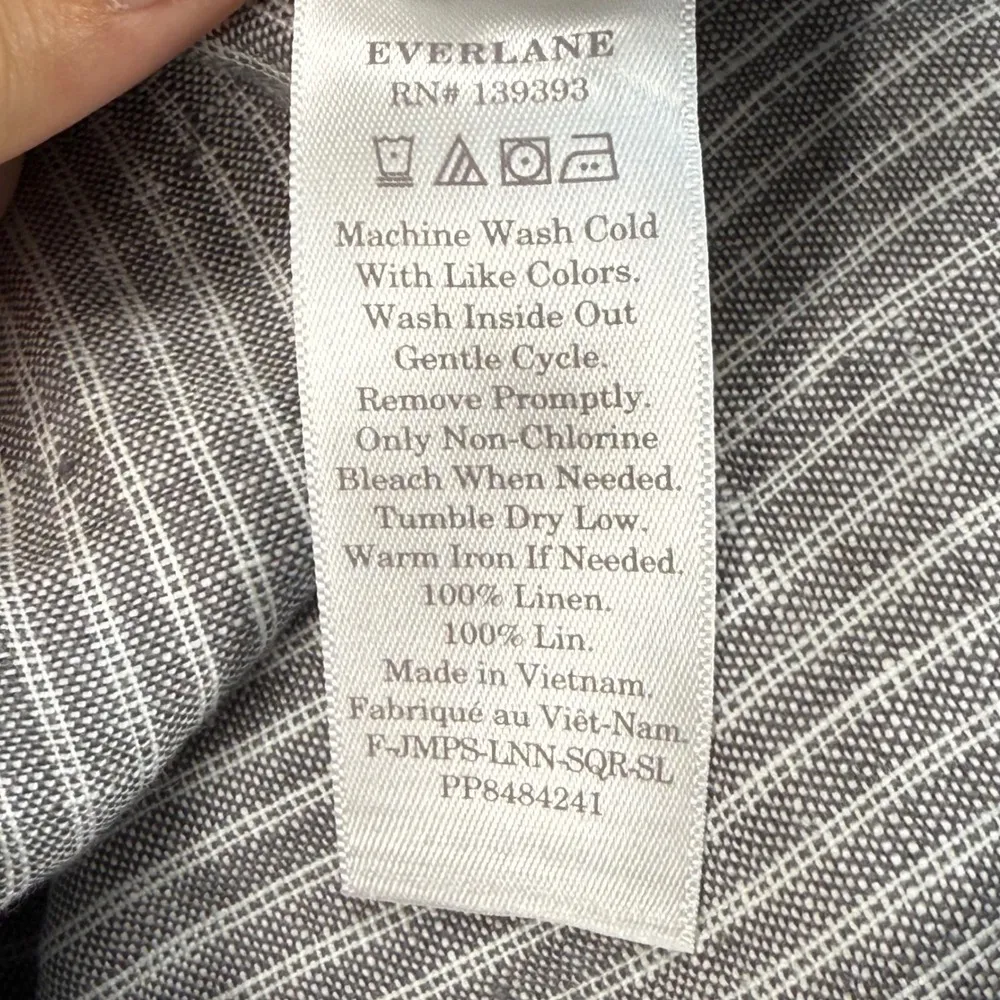 Everlane Linen Striped Jumpsuit Wide Leg Sleeveless Casual Size 10 NWOT- no belt - Image 11