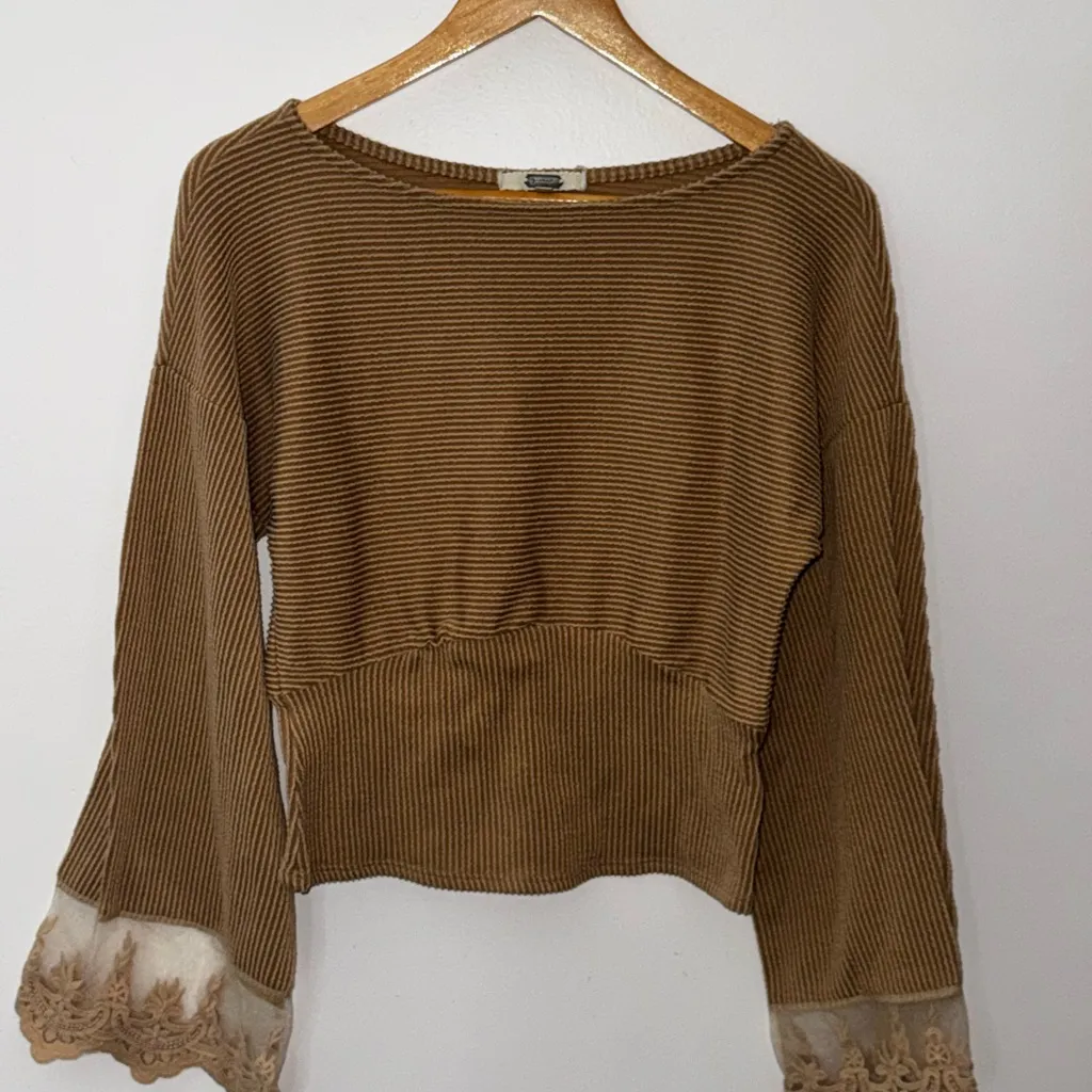 Gimmicks Brown Textured Sweater Large - Image 2