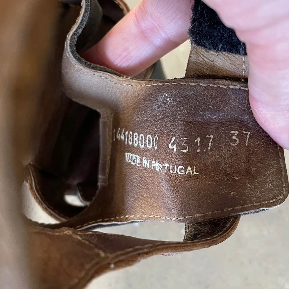 Fly London Womens Two Tone Leather Sandals Wedges Strappy Size 37/6-6.5 - Image 7