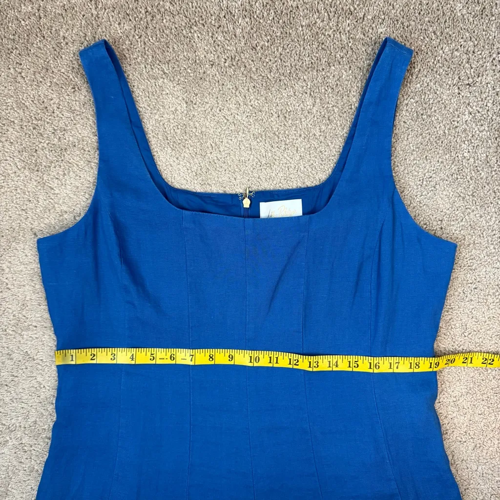 Lilly Pulitzer Calina Linen‎ Midi Dress Burton Blue 16 - Image 10