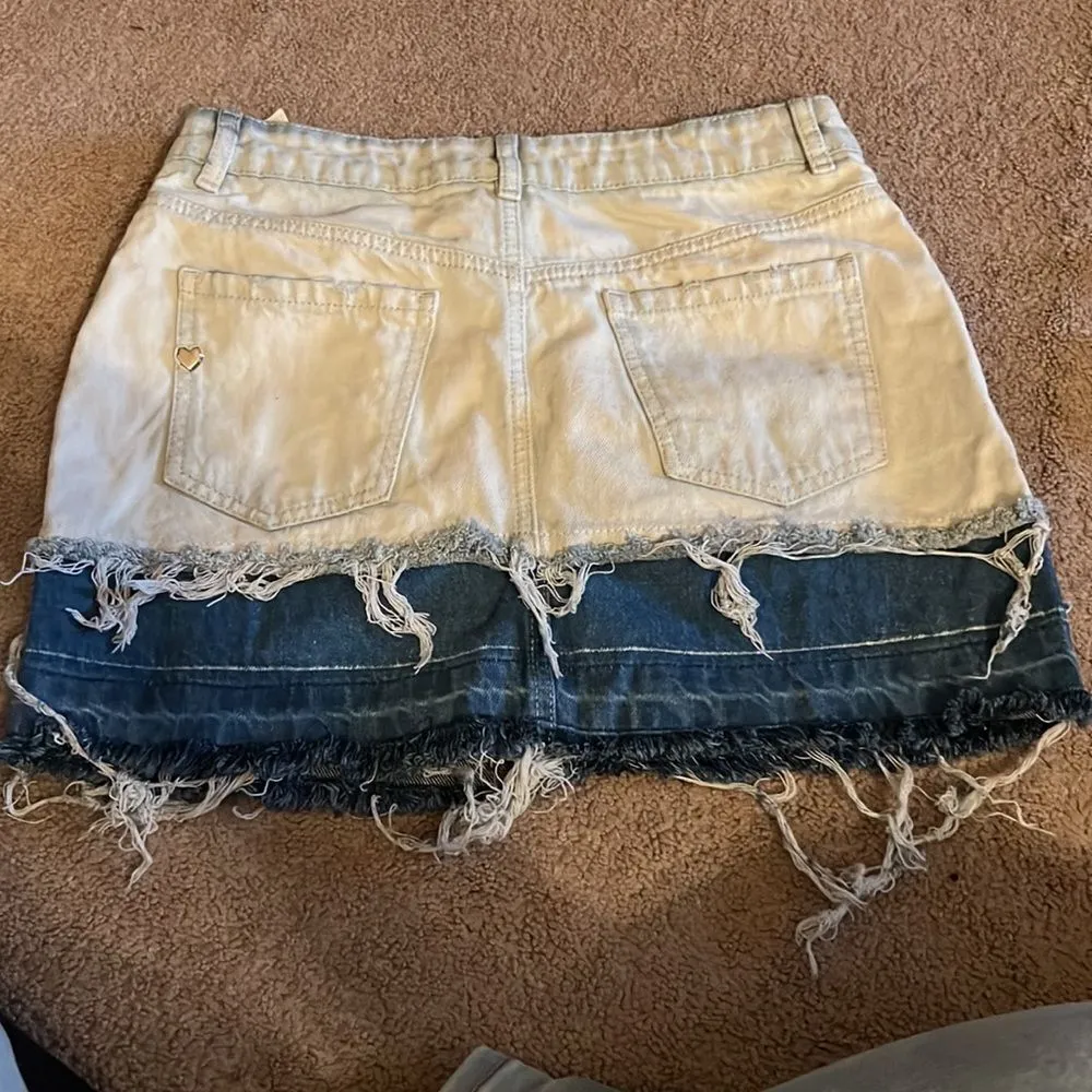My twin twin set distressed skirt small Blue - Image 5